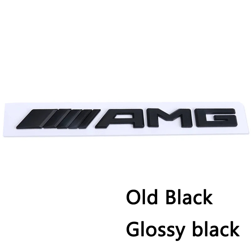 AMG Badge Silver/Black ABS