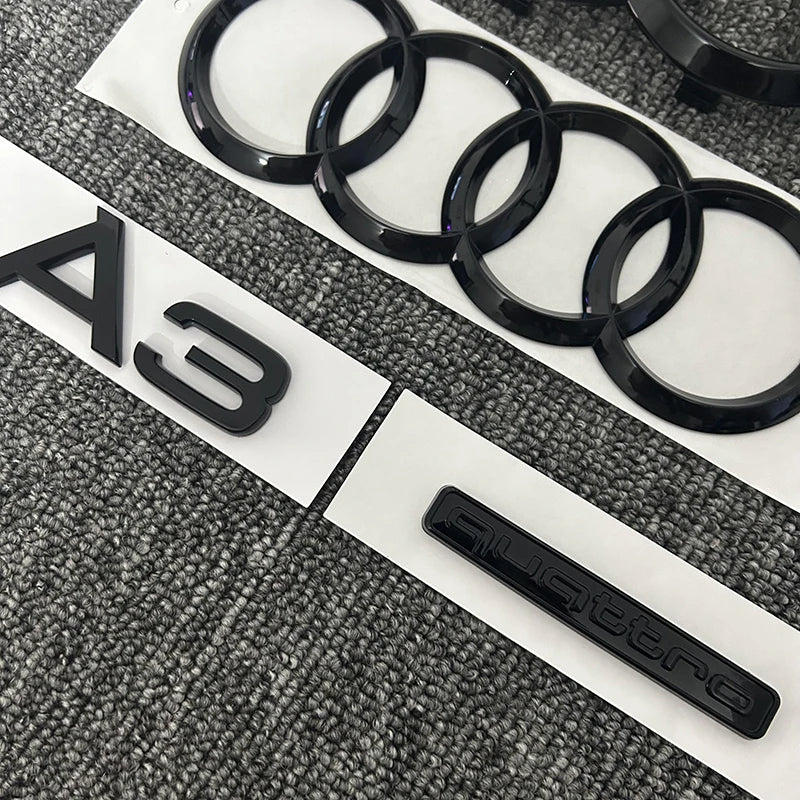 Audi Quattro A3 13-20 Badge Front & Rear