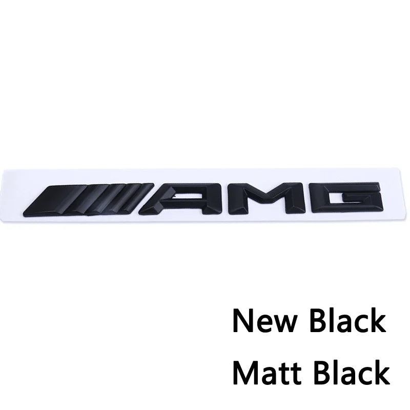 AMG Badge Silver/Black ABS