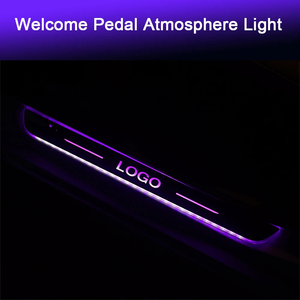 Ambient LED Car Door Logo Plate